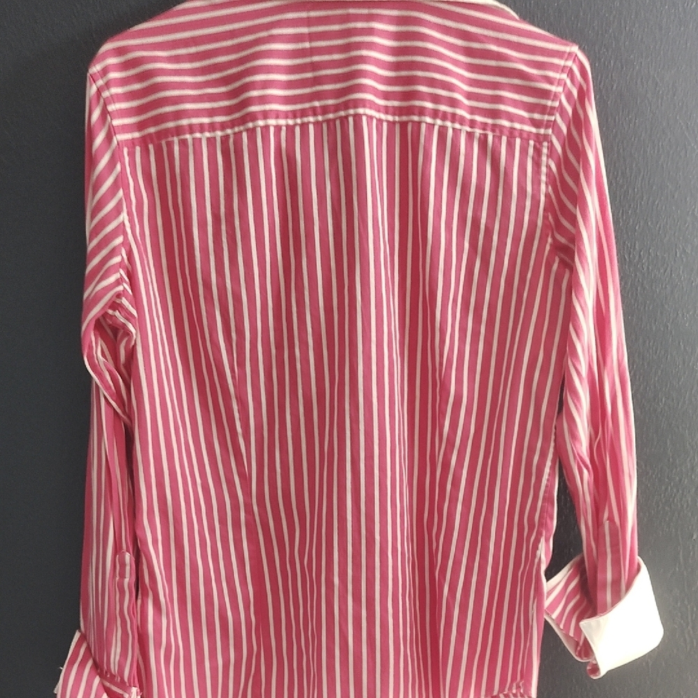 Brooks Brothers Pink and White Striped Button Down Shirt - Picture 7 of 9
